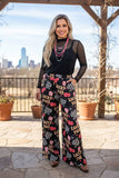 Western lucky yall wide leg women's boutique pant Southern Stitch GJQ17277(GS9)