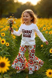 "FLOWER CHILD" floral 2pc girls set XCH0015-22H (A8S7)