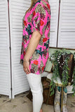 Women's t-shirt wholesale Pink leopard & western printed short sleeve blouse BQ1025 (GS9)