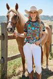 Western hunderbird serape & animal women's boutique top BQ12453 (GS8)/IS17