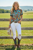 Western hunderbird serape & animal women's boutique top BQ12453 (GS8)/IS17