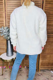 "MERRY CHRISTMAS"embroidery sherpa women coat with zipper BQ15440