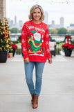 "HO!HO!HO!" & Claus Santa Christmas women blouse BQ15771 HS3