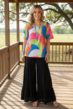 Retro abstract print women's boutique top Southern Stitch BQ15869 DS7