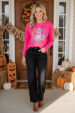 Western Halloween BOO & ghost hot pink women's boutique sweatshirt BQ16016 AS13