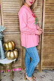 Western Christmas long sleeve pink women shirt BQ16435
