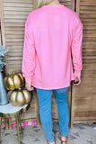 Western Christmas long sleeve pink women shirt BQ16435