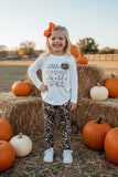 Halloween pumpkin top leopard pant girls boutique sets BQ2403 9S4