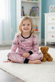 Western MOO Pink cow boutique girls pajama set DLH0824-11 (A1S7)