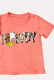 Western HOWDY COW printed top & pant girl's boutique set DLH0824-5 (A7S2)