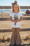 Western serape cross & leopard pant girls boutique set DLH0913-12 A7S2
