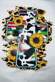 Western serape cross & leopard pant girls boutique set DLH0913-12 A7S2