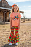 Western truck pink top serape pant girls boutique set DLH0923-11 (A5S9)