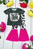 Shop children clothes online Love you till the cows come home pink girls set DLH0923-22 (A3S8)