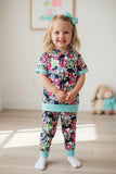 Western floral horse riding cowboy hoodie girls boutique set DLH1108-17 (A1S9)