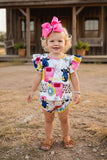 Western cowgirls top & shorts 2pc girls clothing sets DLH1121-7 (A14S6)