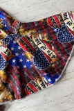 Baby clothes wholesale 4th of July printed baby onesie w/head band DLH1212-17