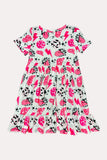 Western multiple retro prints swirl girls boutique dress DLH1215-02 (A1S3)