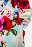 DLH1215-17 Red floral short sleeve 2pc short & top girls set A3S2