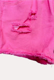 Western leopard cactus top pink denim shorts girls boiutique set DLH1230-05 (A3S4)