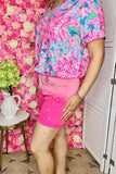 Denim shorts wholesale women clothing pink shorts w/rhinestone and pocket DLH13766 IS9