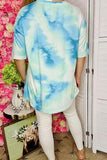 Western women's boutique clothing wholesale Paisley & Star tie dye short sleeve top DLH13949