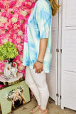 Western women's boutique clothing wholesale Paisley & Star tie dye short sleeve top DLH13949