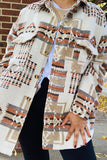 Thick Aztec long sleeve shacket/coat w/buttons and pockets DLH1444 HS1