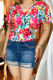Women's ripped short wholesale blue denim w/Rhinestone and pockets DLH14748 IS9