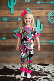 Western WILD SOUL concho & animal top bottom girls boutique set DLH2324 (A1S8)
