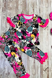 Western WILD SOUL concho & animal top bottom girls boutique set DLH2324 (A1S8)