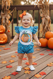 Halloween "Blessed" turquoise leopard boutique baby onesies DLH2330 9S4/13S4