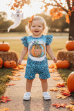 Halloween "Blessed" turquoise leopard boutique baby onesies DLH2330 9S4/13S4