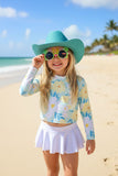 Trendy Girls bikini sets Floral print girls boutique swimming set DLH2332 8S3