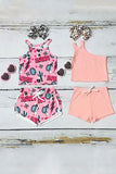 Western Mix & Match top & shorts girls boutique set (2 sets bundle) DLH2399 A3S3