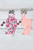 Western Mix & Match top & shorts girls boutique set (2 sets bundle) DLH2399 A3S3