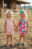 Western Mix & Match top & shorts girls boutique set (2 sets bundle) DLH2399 A3S3