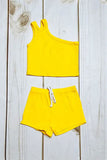 Western Daisy & Yellow top & shorts girls boutique set (2 sets bundle) DLH2400 (A5S6)