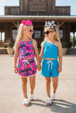 Mix & match pink "COWGIRL" & blue girls boutique sets (2 sets bundle) DLH2401 (A4S7)