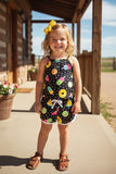Westen fruits & popsicles printed top & shorts girl boutique set DLH2404 ((A4S8)