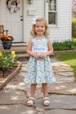 DLH2412  "I LOVE MAMA" daisies ruffle girls dress (A1S4)