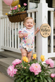 MAMAS GIRL embroidery Floral printed baby onesie DLH2418 (A13S4)
