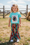 Western rodeo top & striped pant 2pc girls boutique set DLH2438 (A4S7)