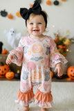 Halloween pumpkin ghost print baby boutique jumpsuit DLH2564 13S4