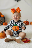Halloween pumpkin patch cow prints baby boutique onesies DLH2579 13S4