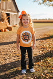 Fall Vibes & sunflower yellow top & black jersey pant girls boutique set DLH2589 250946M 9S4