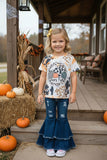 Western "HAPPY FALL" pumpkin halloween girls boutique top DLH2624 (A7S6)