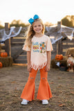 Halloween Faith Fall family pumpkin bell sleeve girls boutique top DLH2645 9S4/7S8