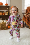 Halloween leopard & serape pumpkin baby boutique onesies DLH2675 13S3