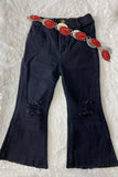 Halloween pumpkin & ghost top black jeans boutique girls set DLH2617 DLH2694 9S6